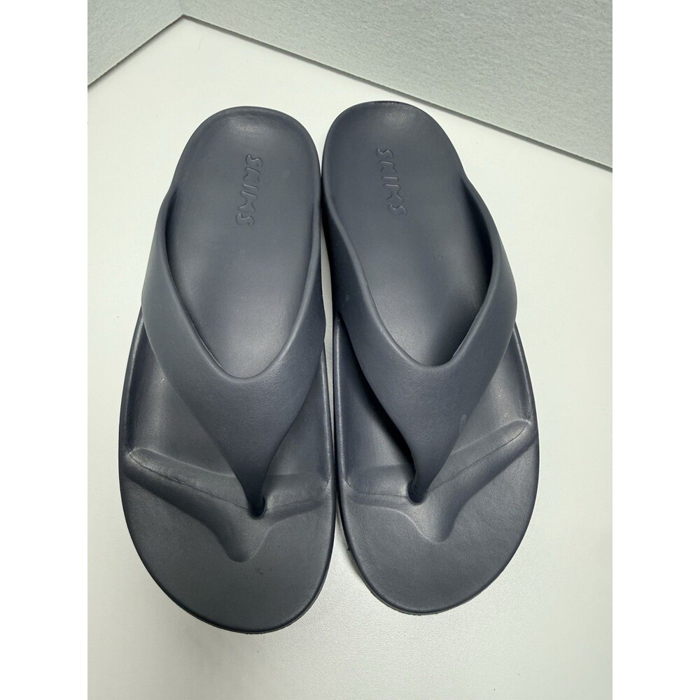 Skims Molded Flip Flops Size 41 Gray Slides Sanda… - image 1